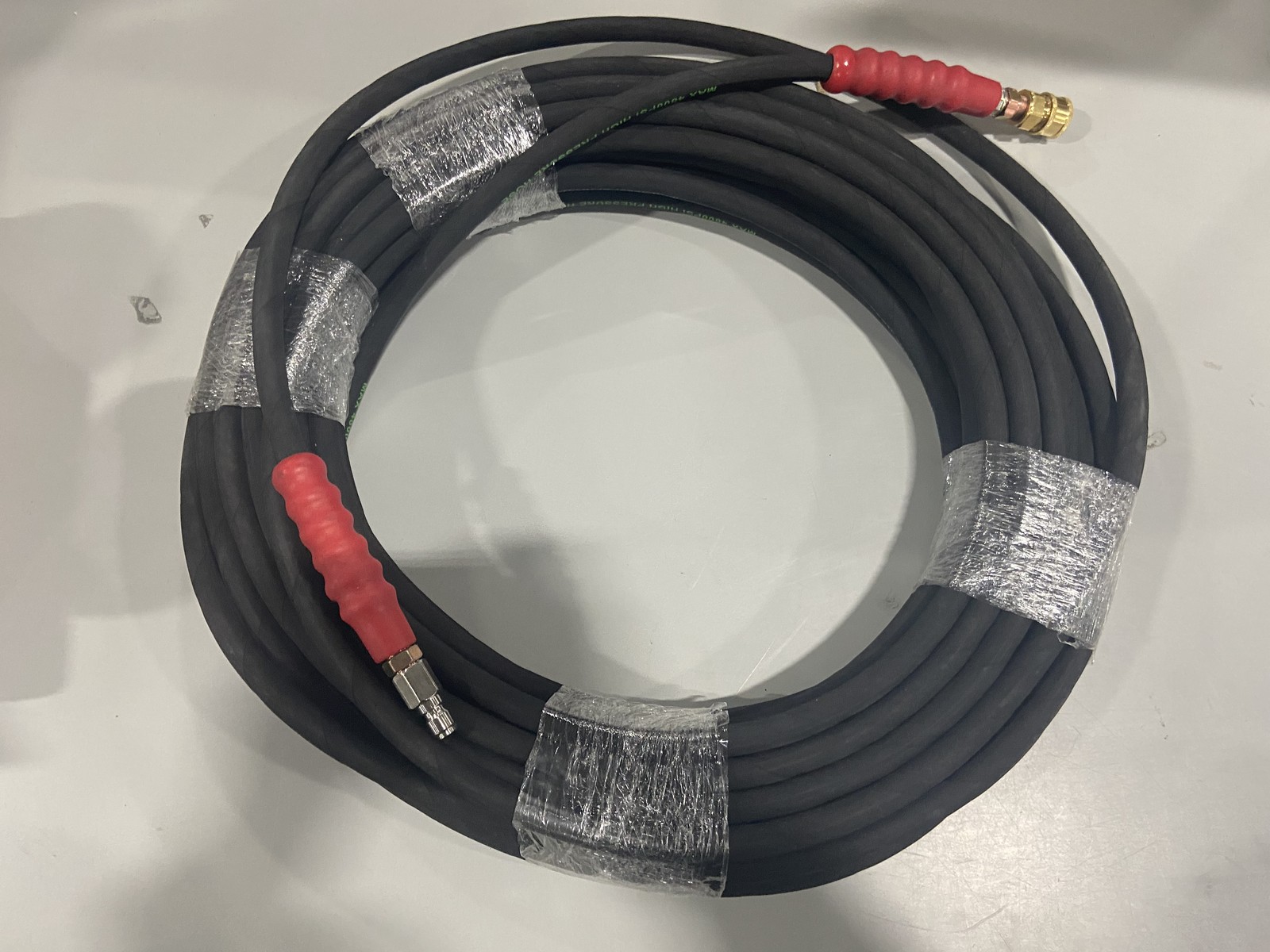 TIANTINGHEN 100FT PRESSURE WASHER HOSE MAX 4800 PSI – BLACK/RED