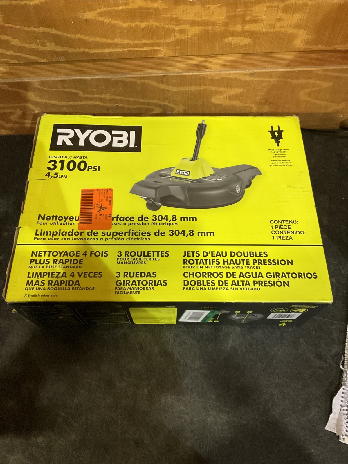 Ryobi RY31SC312 1.2GPM 12″ Surface Cleaner For Electric Pressure Washer