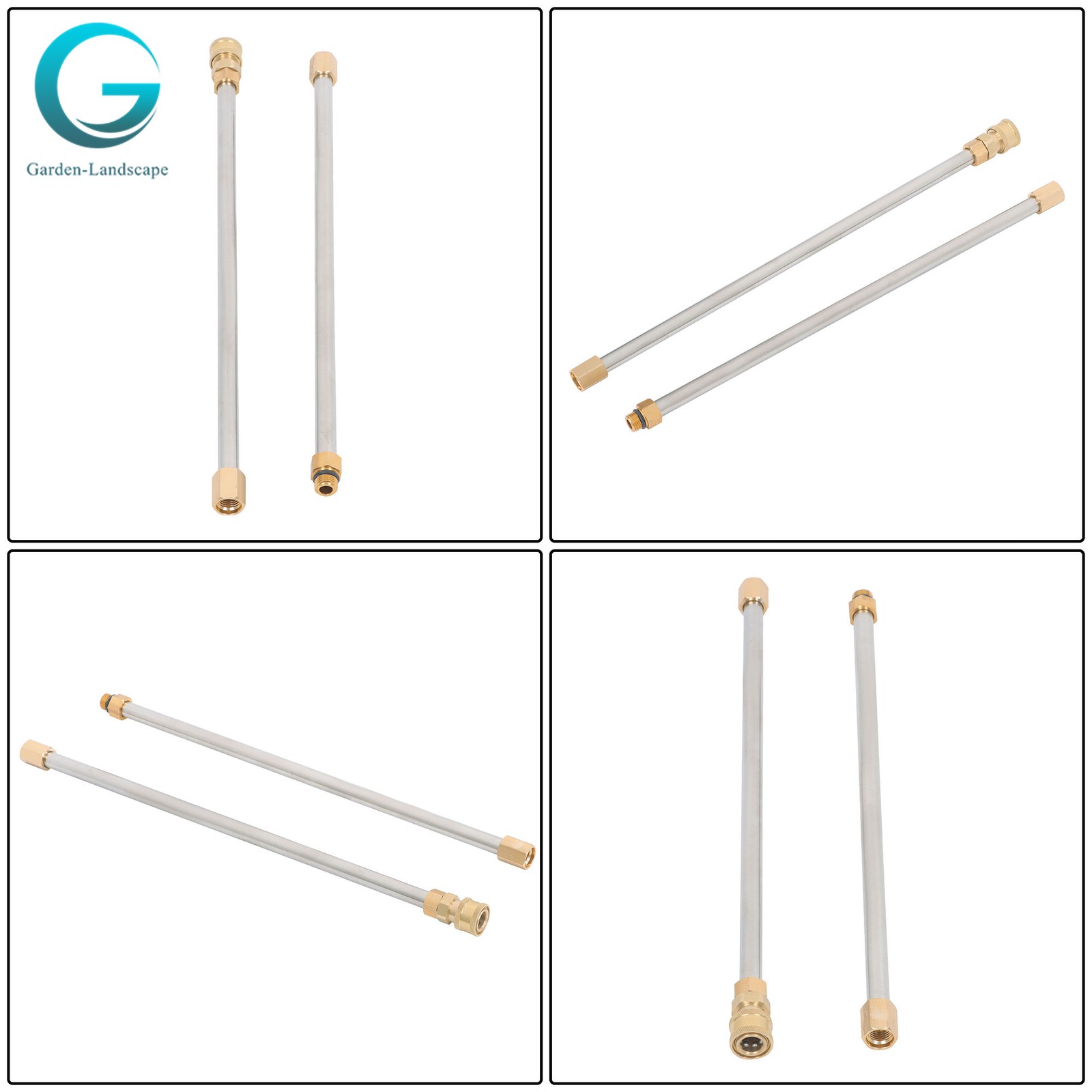 9 Pack Water Gun Extension Rod Set 1/4 Inch Quick Connect 4000 Psi High Pressure