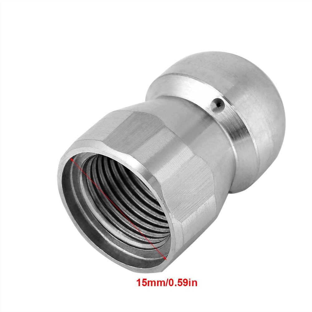 Sewer Jetter Nozzle Kit w/Hydro Jet, Random Flow & Button Sealing for Drain C…