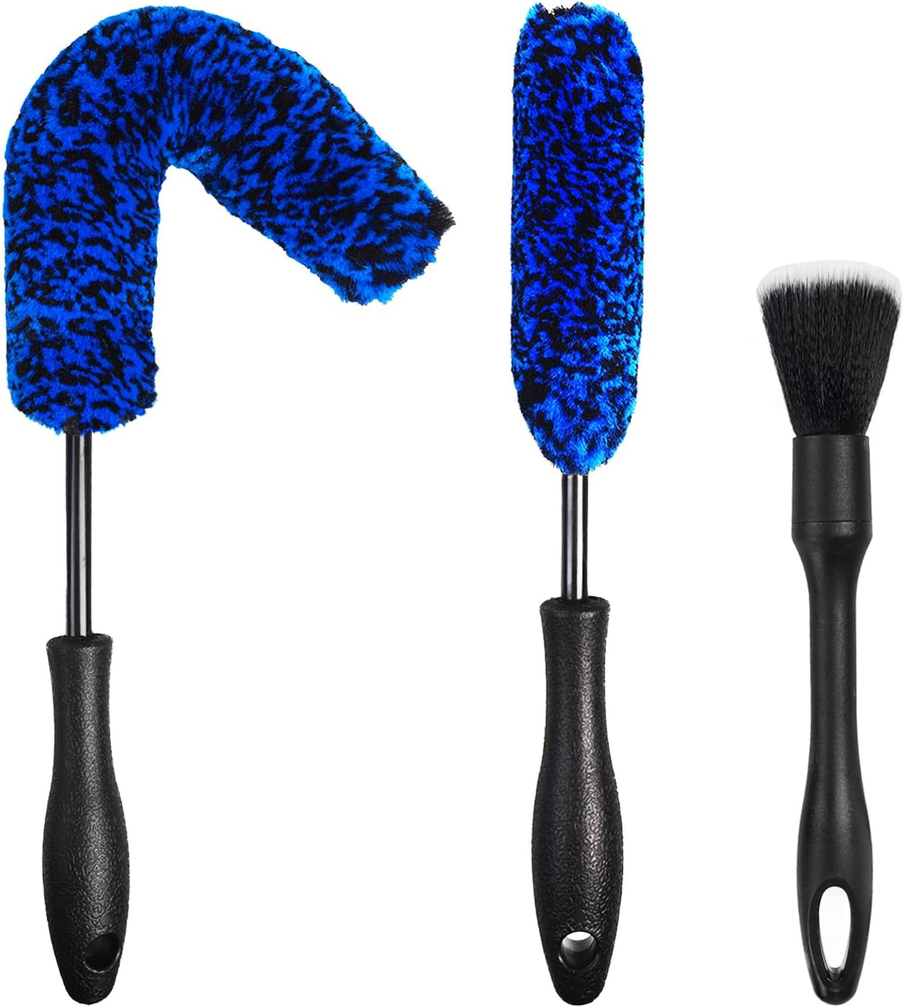 3PCS Wheel Brush Kit for Cleaning Wheel and Tire, Wheel and Rim Brush, Car Detai