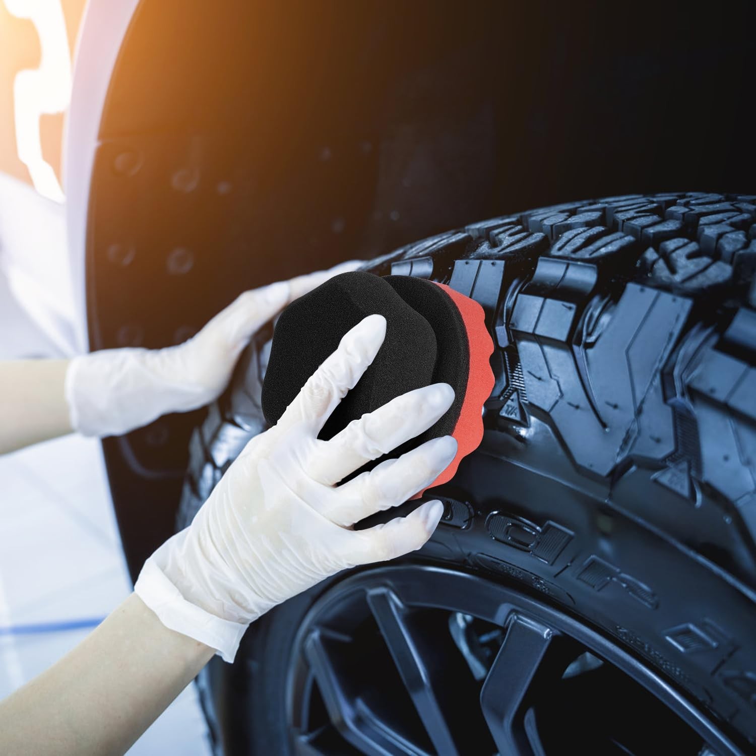 6 Pack Tire Shine Applicator Pads Foam Sponge Tool for Car Detailing