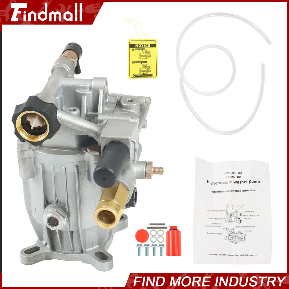 Pressure Washer Pump Horizontal 3/4″Shaft – MAX 3000 PSI 2.5 GPM Oil Sealed