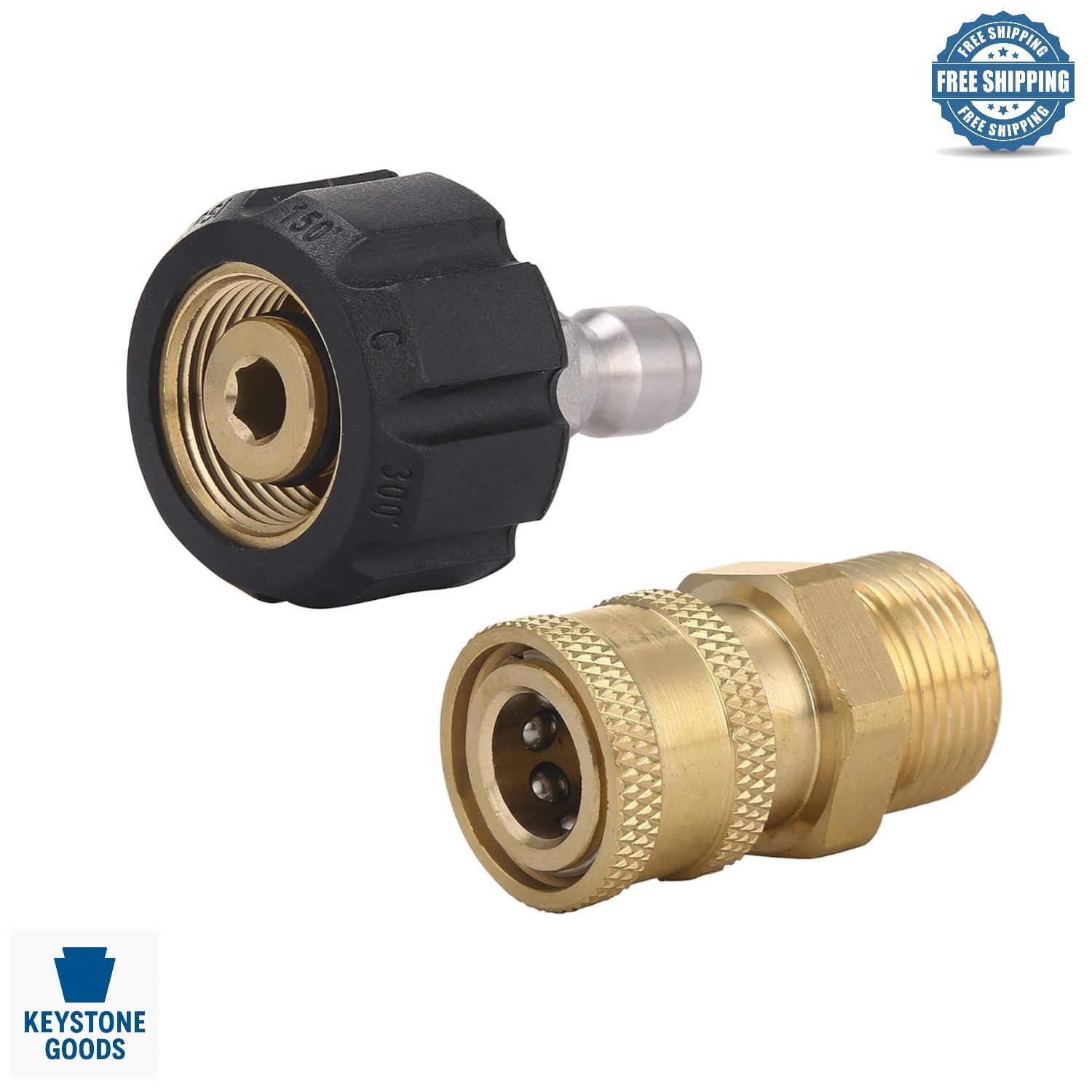 Brass Pressure Washer Adapter Set – M22 14mm to 1/4 Inch Quick Connect for Hi…