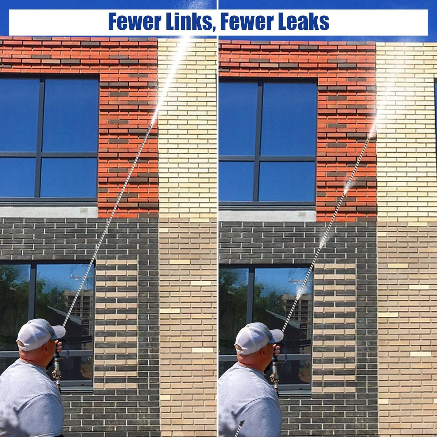 Versatile 120″ Extension Wand with 5 Nozzle Tips for Complete Cleaning Solutions