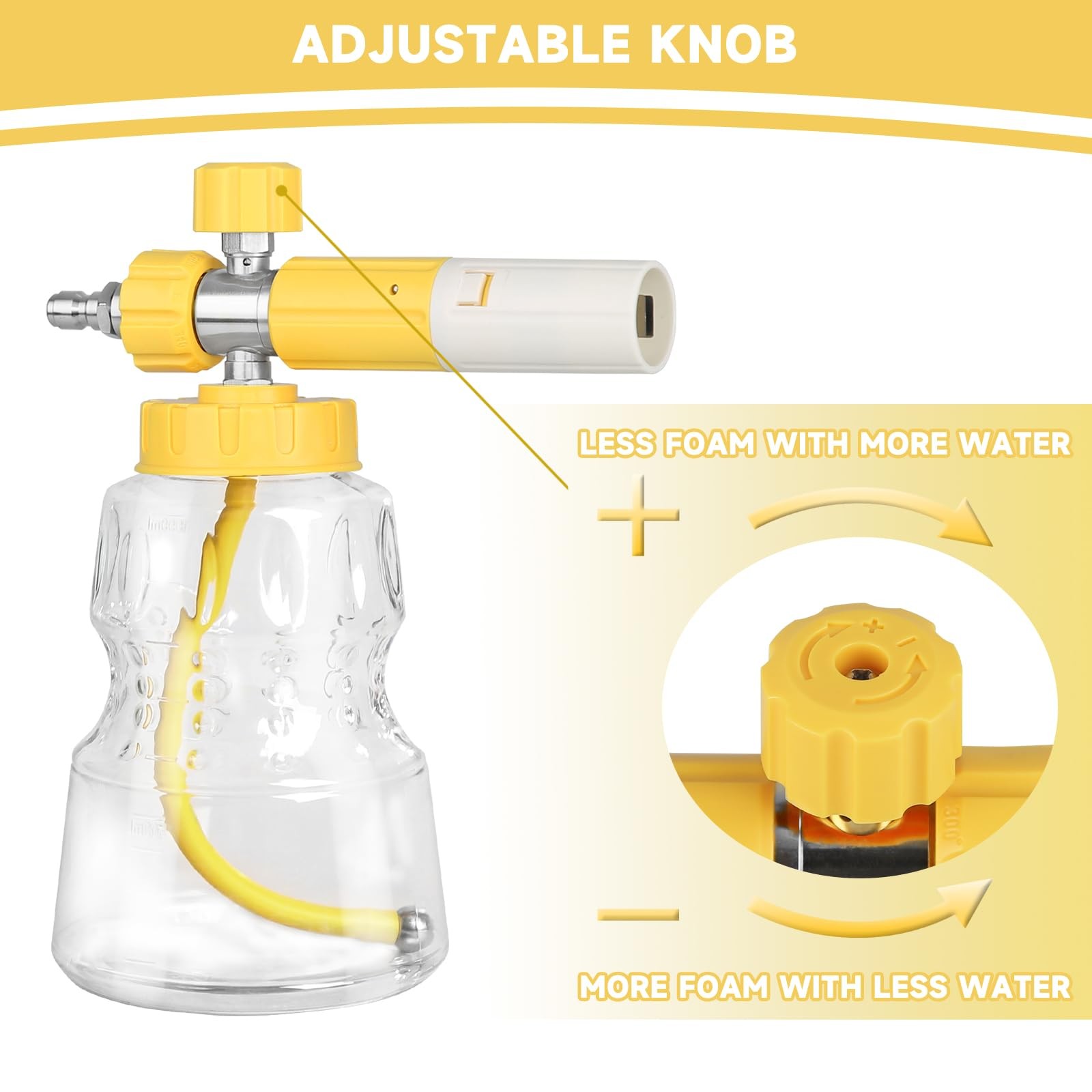 Foam Cannon for Pressure Washer, Professional Transparent Snow Foam Lance for…