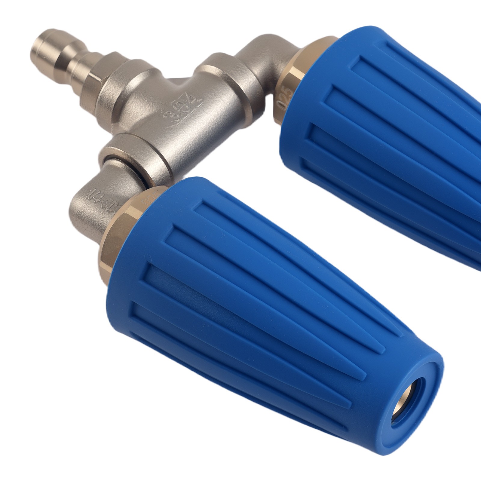 360° Rotating Pressure Washer Dual Turbo Nozzle 4000PSI 304SS Quick Connect