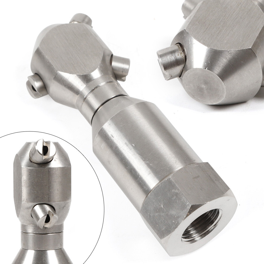 3 Jet 1/2” Pressure Tank Washer Drain Sewer Cleaning Pipe Jetter Rotary Nozzle