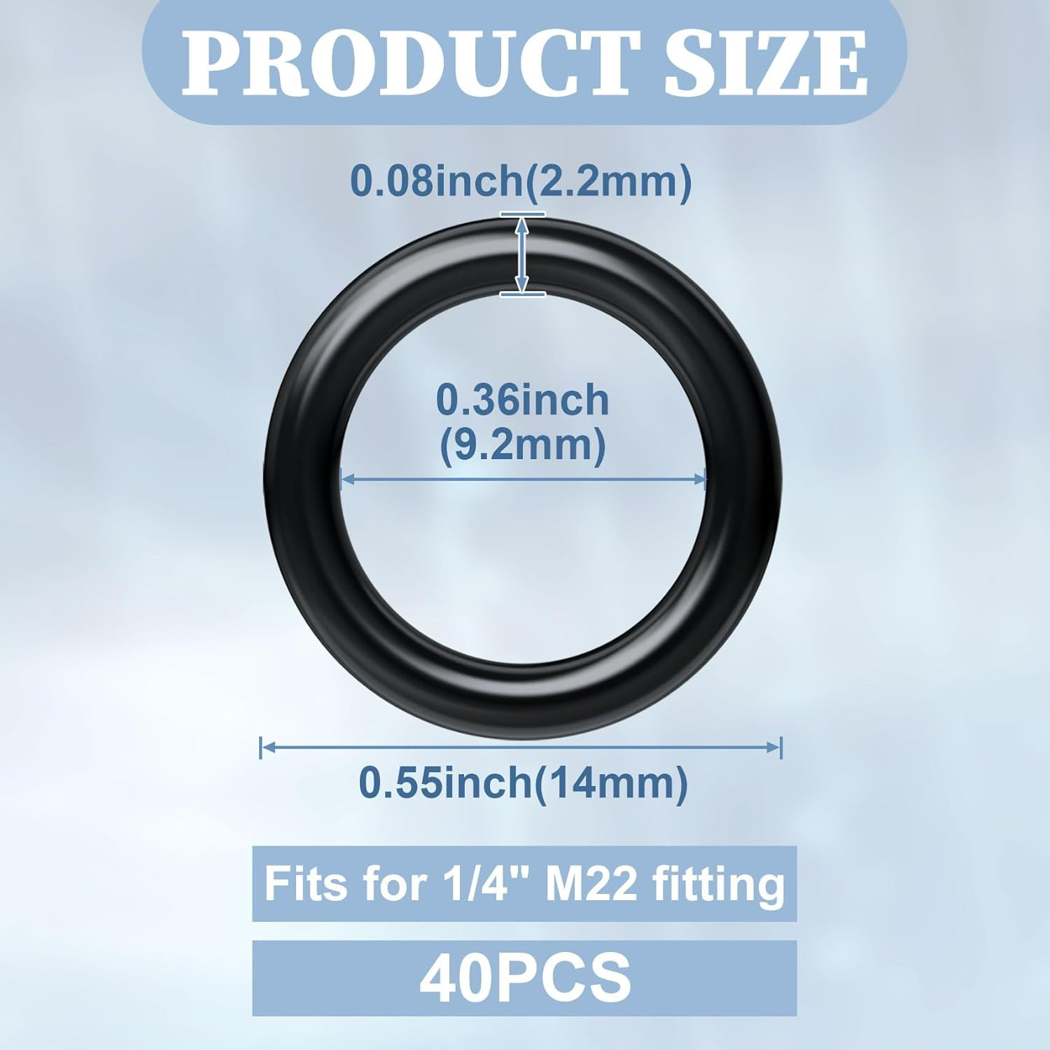50 Pack O-Rings Kit, Rubber O Rings Hose Washers, Power Pressure Washer Replacem