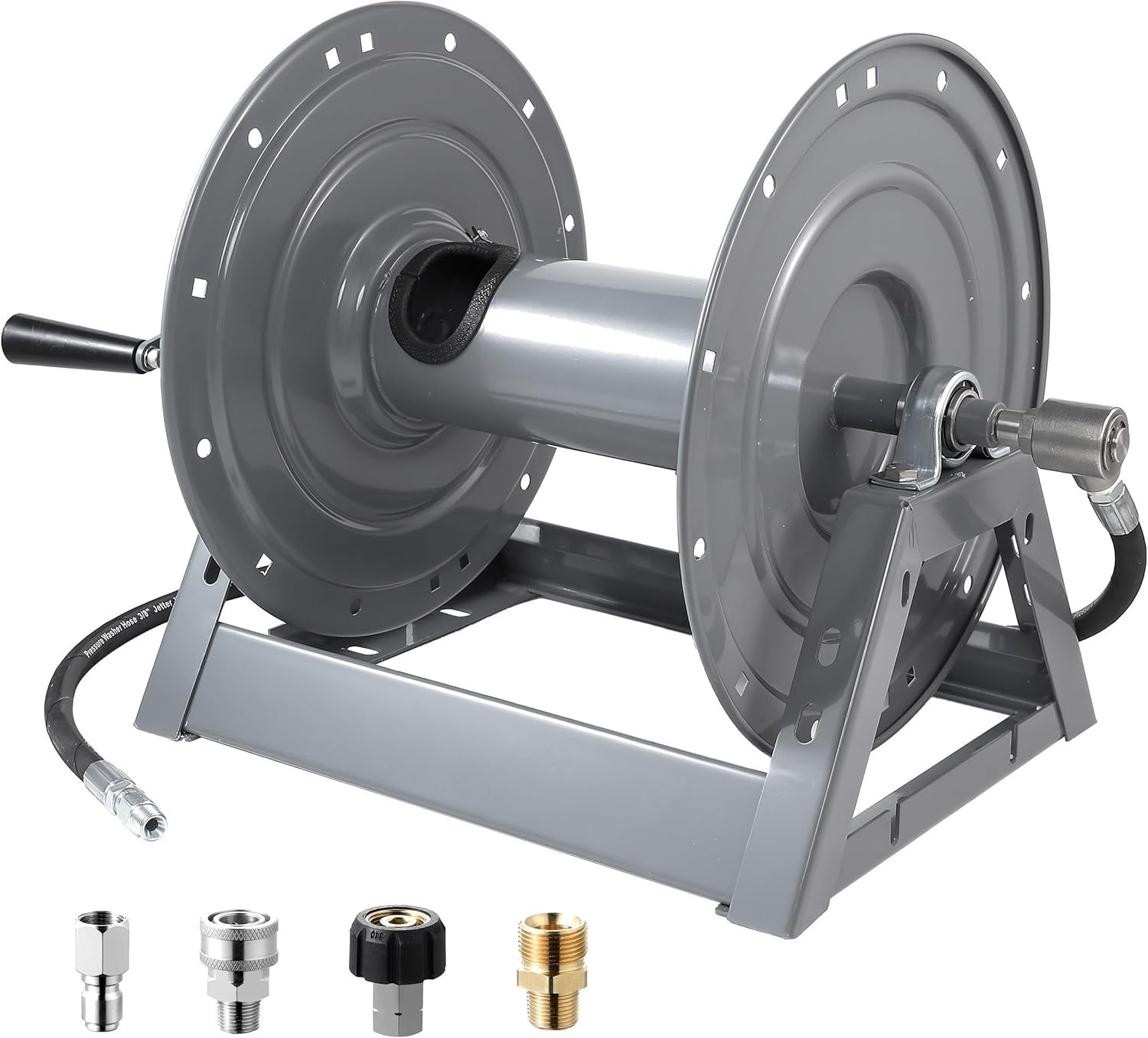 Durable 300FT Hose Reel for Pressure Washers – Fits Most Brands, Easy Install
