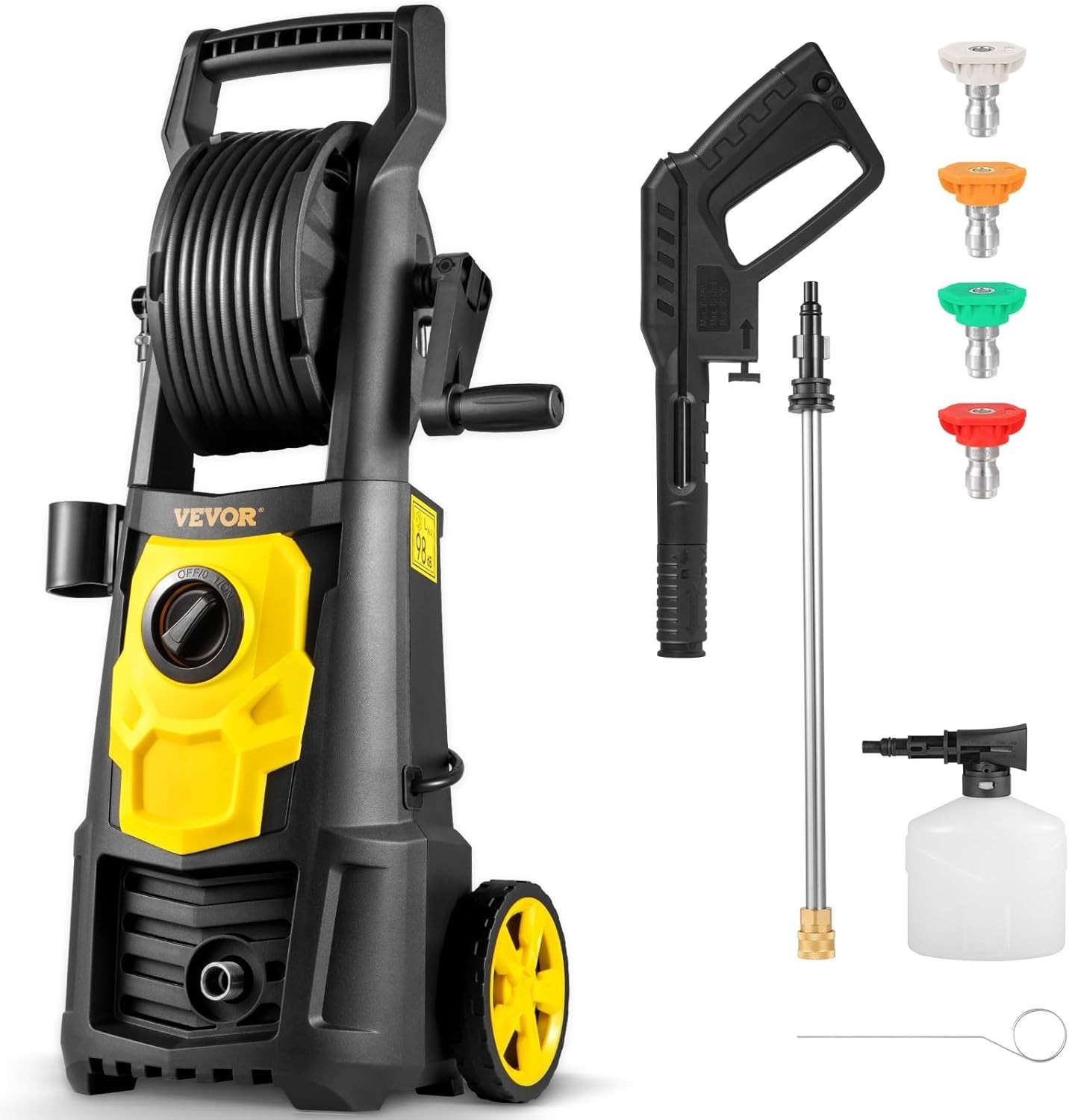 Powerful 2000 PSI Washer – 20ft Hose, Foam Cannon & Energy Saving – Approved