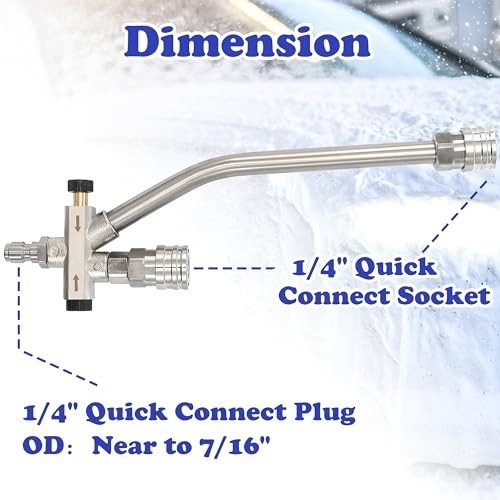 Tool Daily Pressure Washer Foam Cannon with Dual Connector and 5 Nozzles