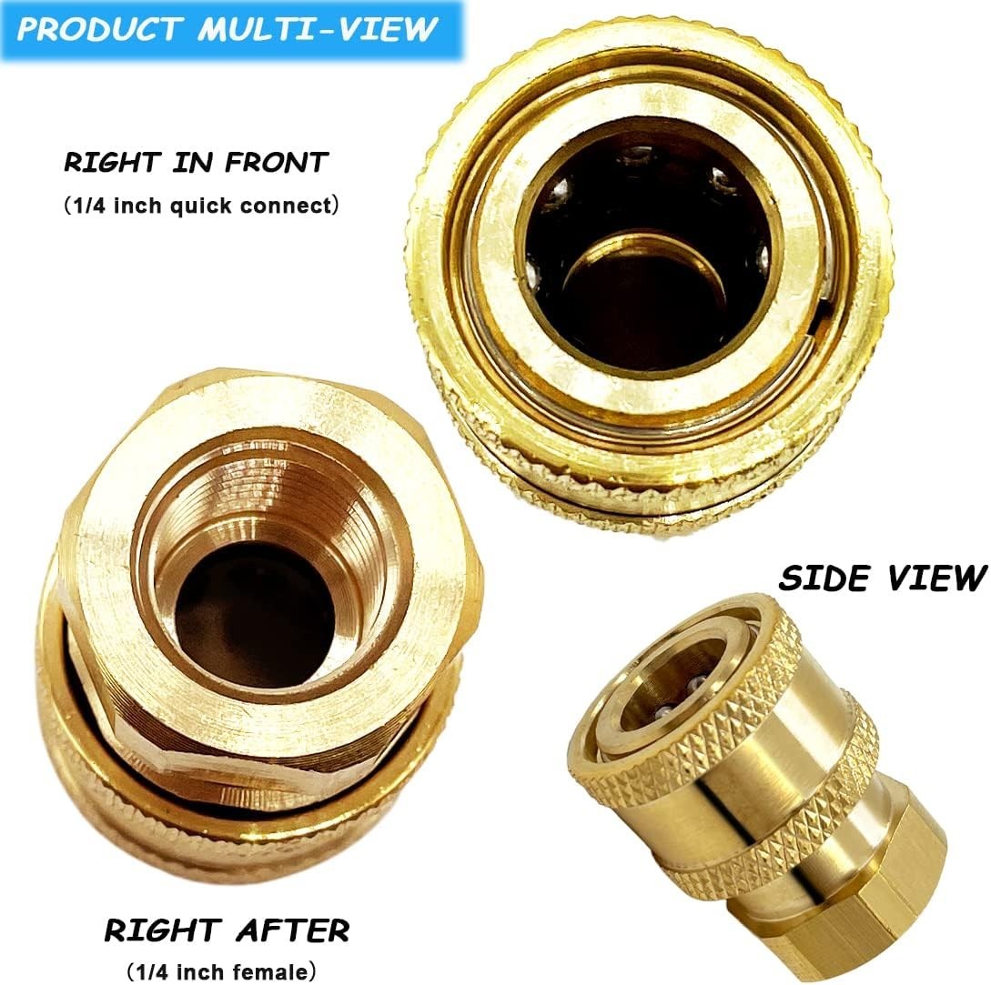 Efficient 2 Pack Pressure Washer Jet Nozzle Set, 5000 PSI, Quick Connect Design