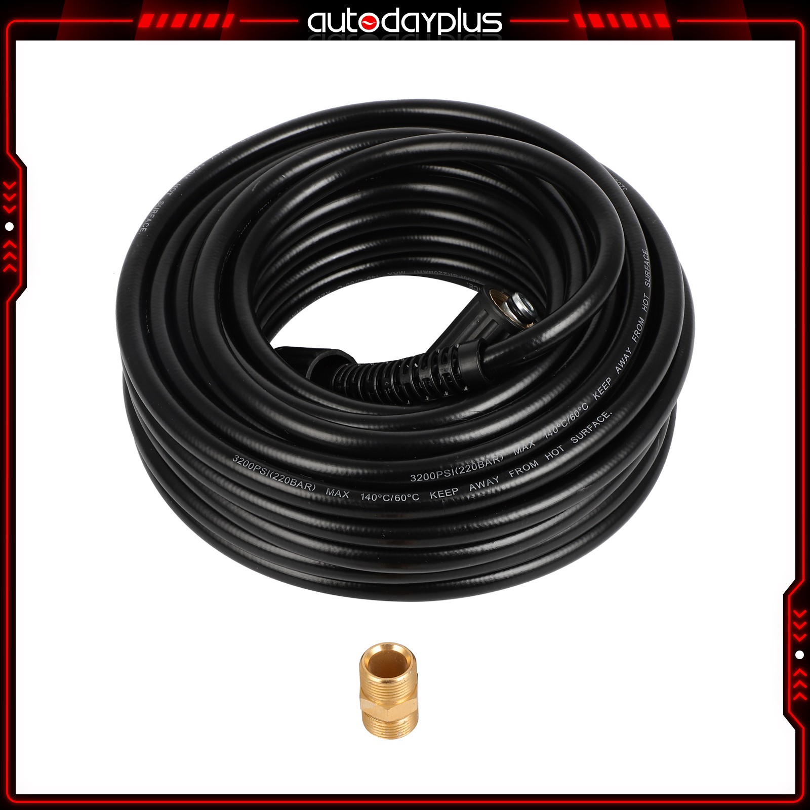 100FT 3200PSI Replacement High Power Pressure Washer Hose 3/8″ M22-14MM
