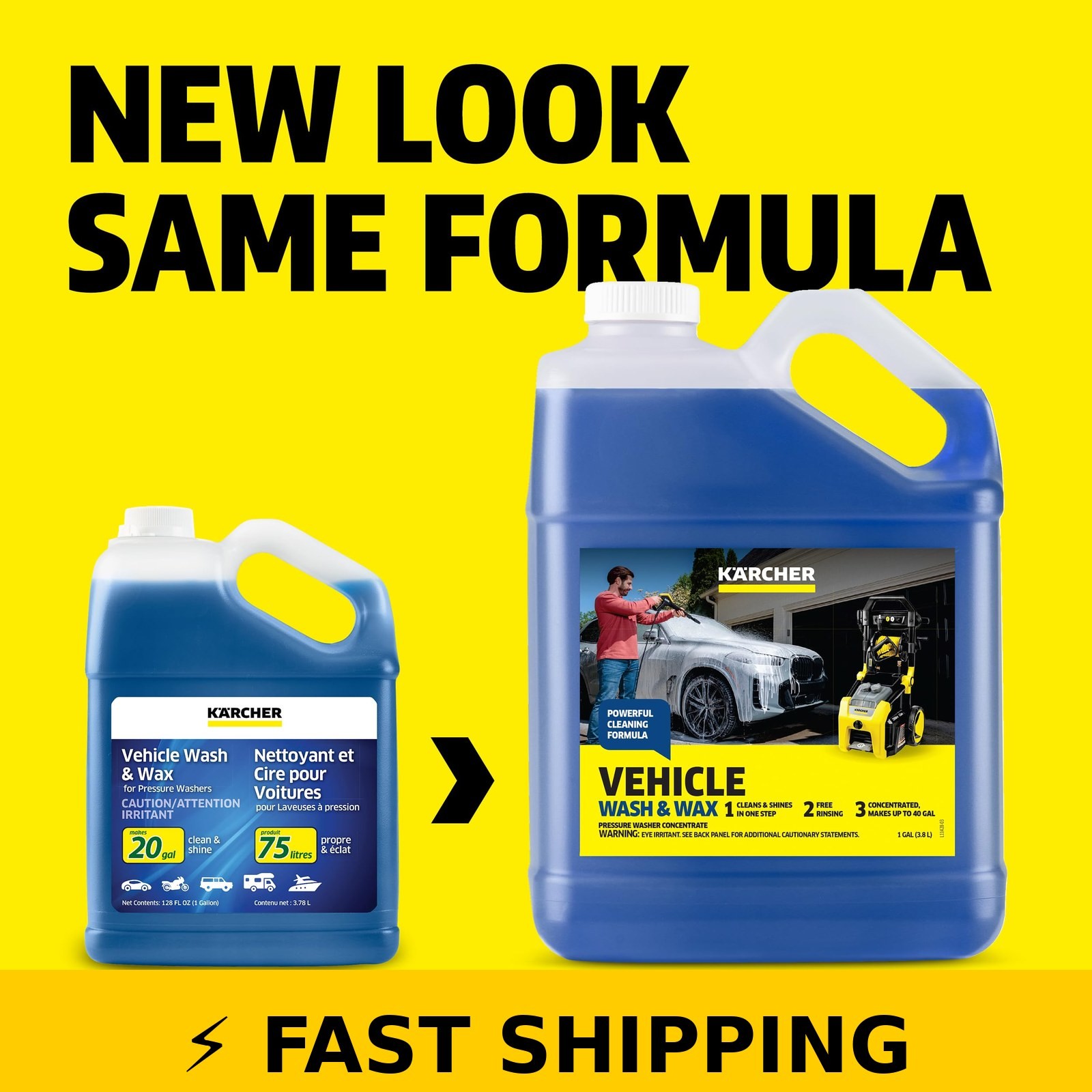 KÄRCHER Vehicle Wash and Wax Detergent – Cleans Cars, Bikes, Trucks