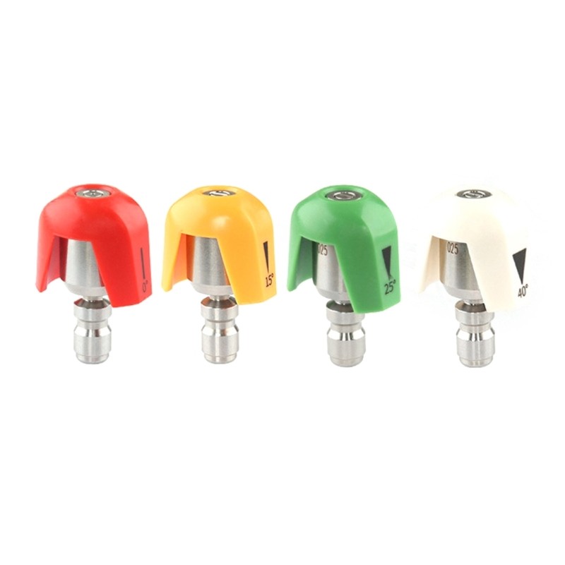 Four-Piece Stainless Steel Car Wash Nozzle Kit with 1/4 Quick Connect