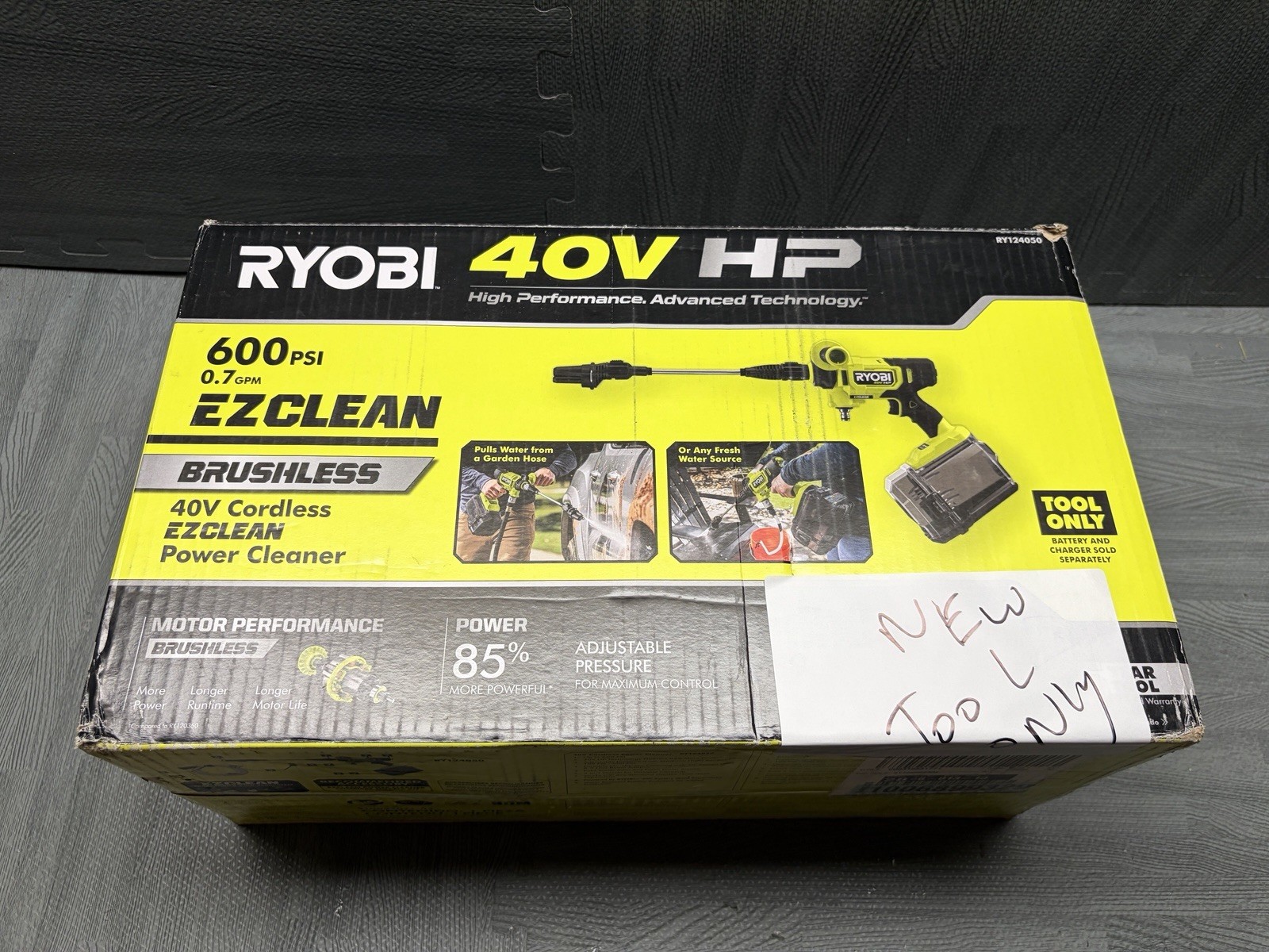 RYOBI 40V Pressure Cleaner NEW 600PSI Handheld Cleaner No Hose (Tool Only)