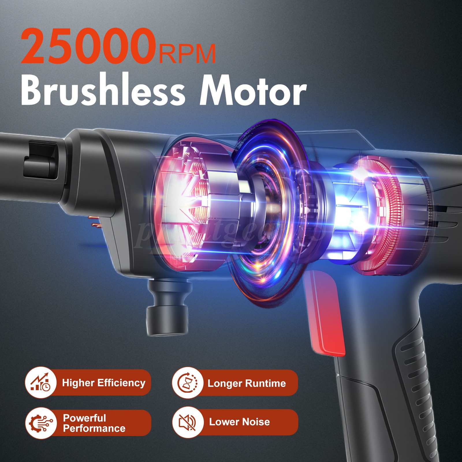 48V Cordless Pressure Washer 1000 PSI Portable Power Washer with 6-in-1 Nozzle