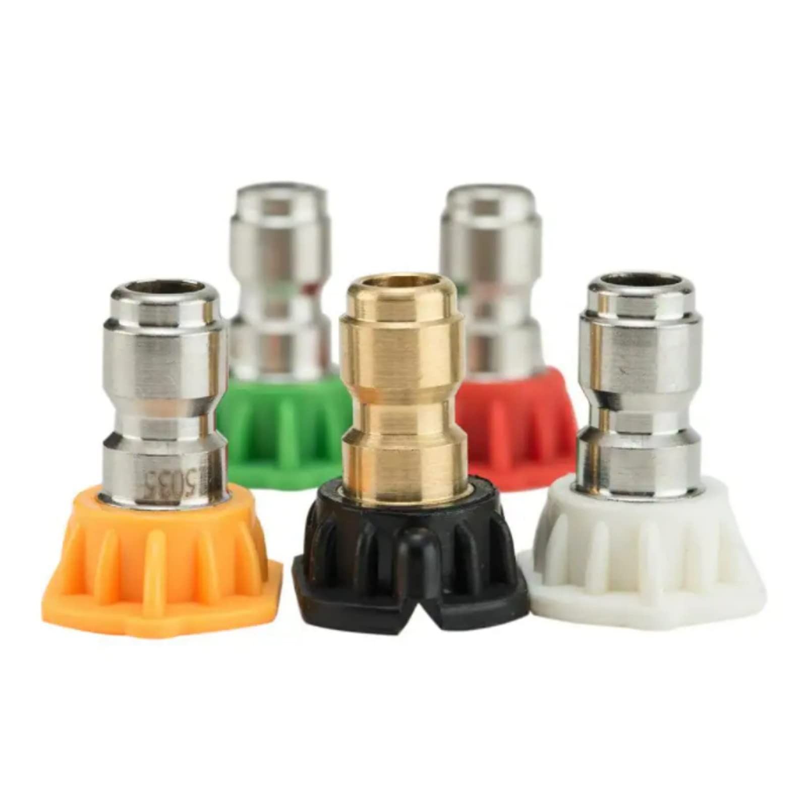 Universal 5 Piece Spray Nozzle Kit for Pressure Washers up to 4000 PSI – Quic…