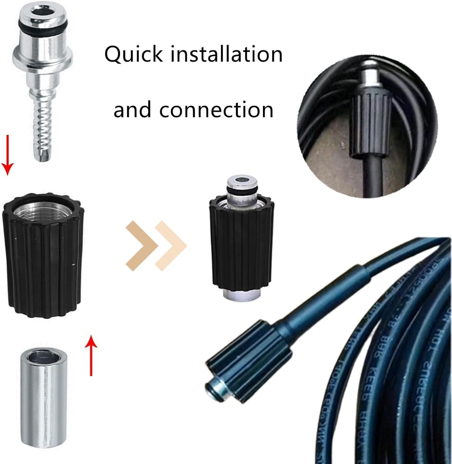 High Pressure Washer Hose Repair Kit, Hose Washers Insert Fittings Car Washer Wa