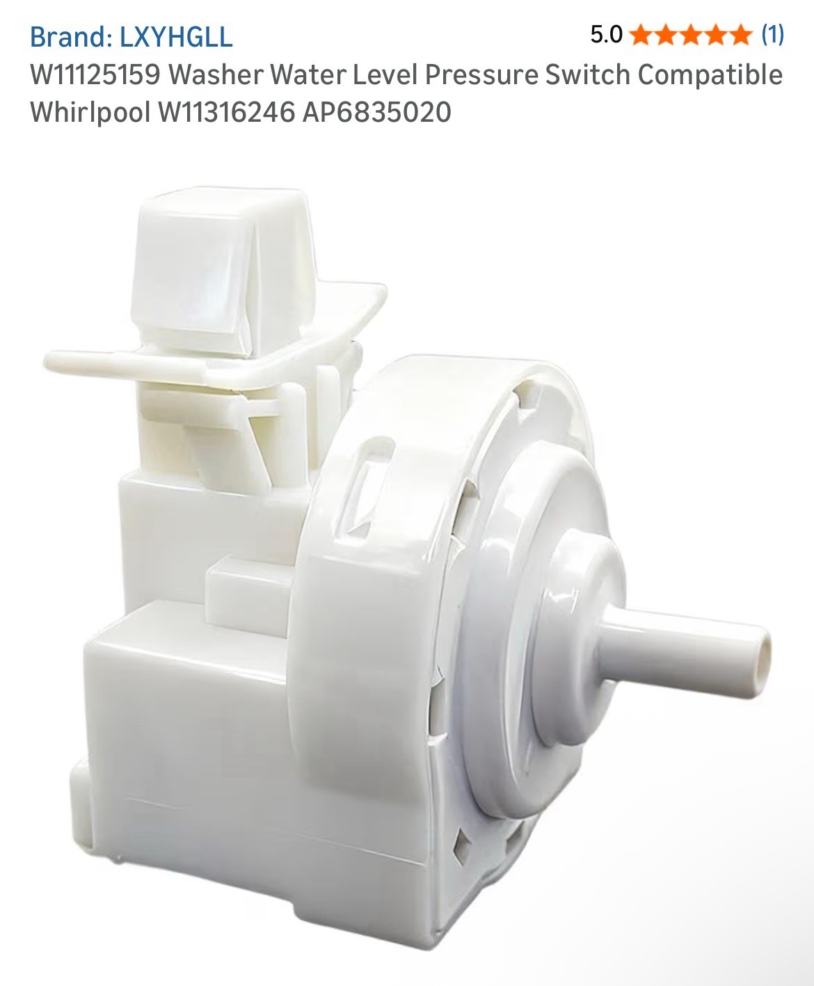 W11125159 Washer Water-Level Pressure Switch for Whirlpool Washer Parts - Rep…