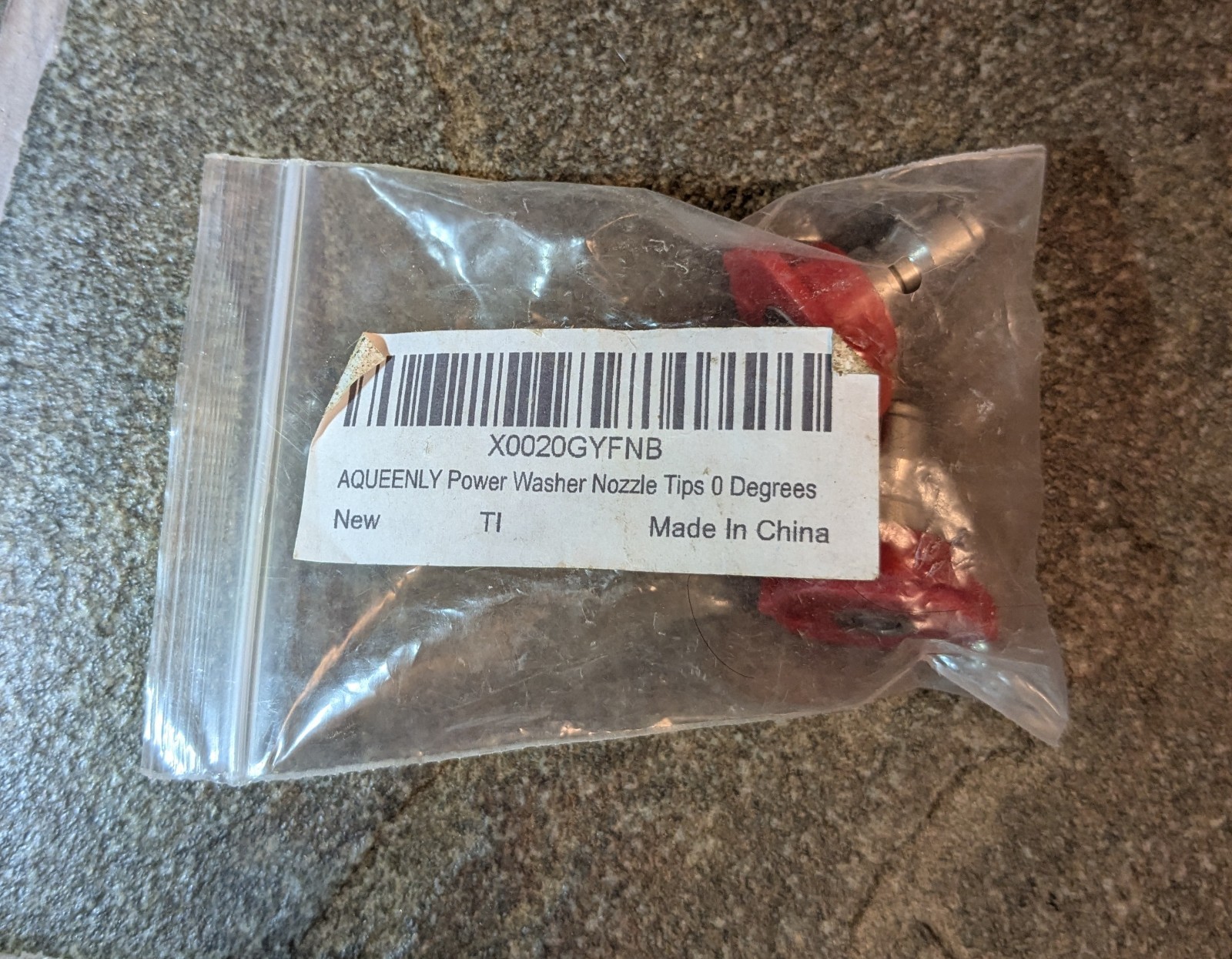 Power Washer Nozzle Tips, Red Pressure 4500 PSI 2.5 GMP, 1/4 Inch