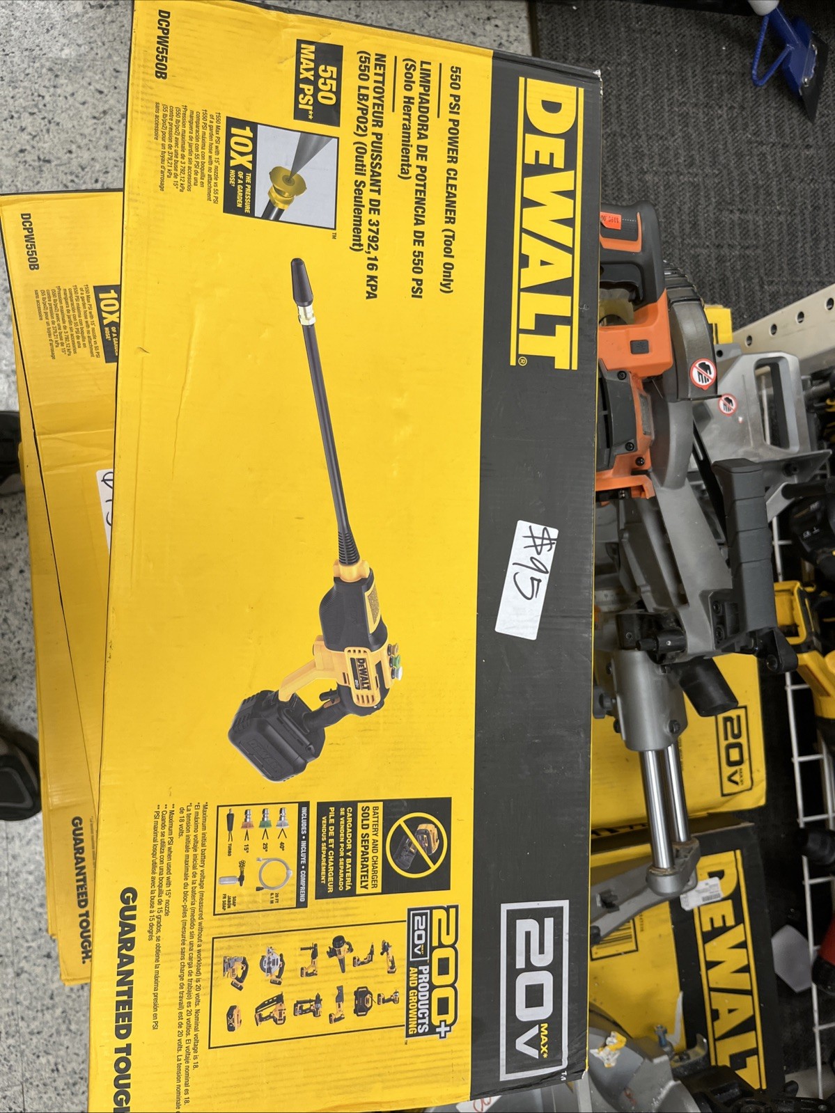 DEWALT 20V MAX 550 PSI Cold Water Pressure Washer (Tool only) (DCPW550B)