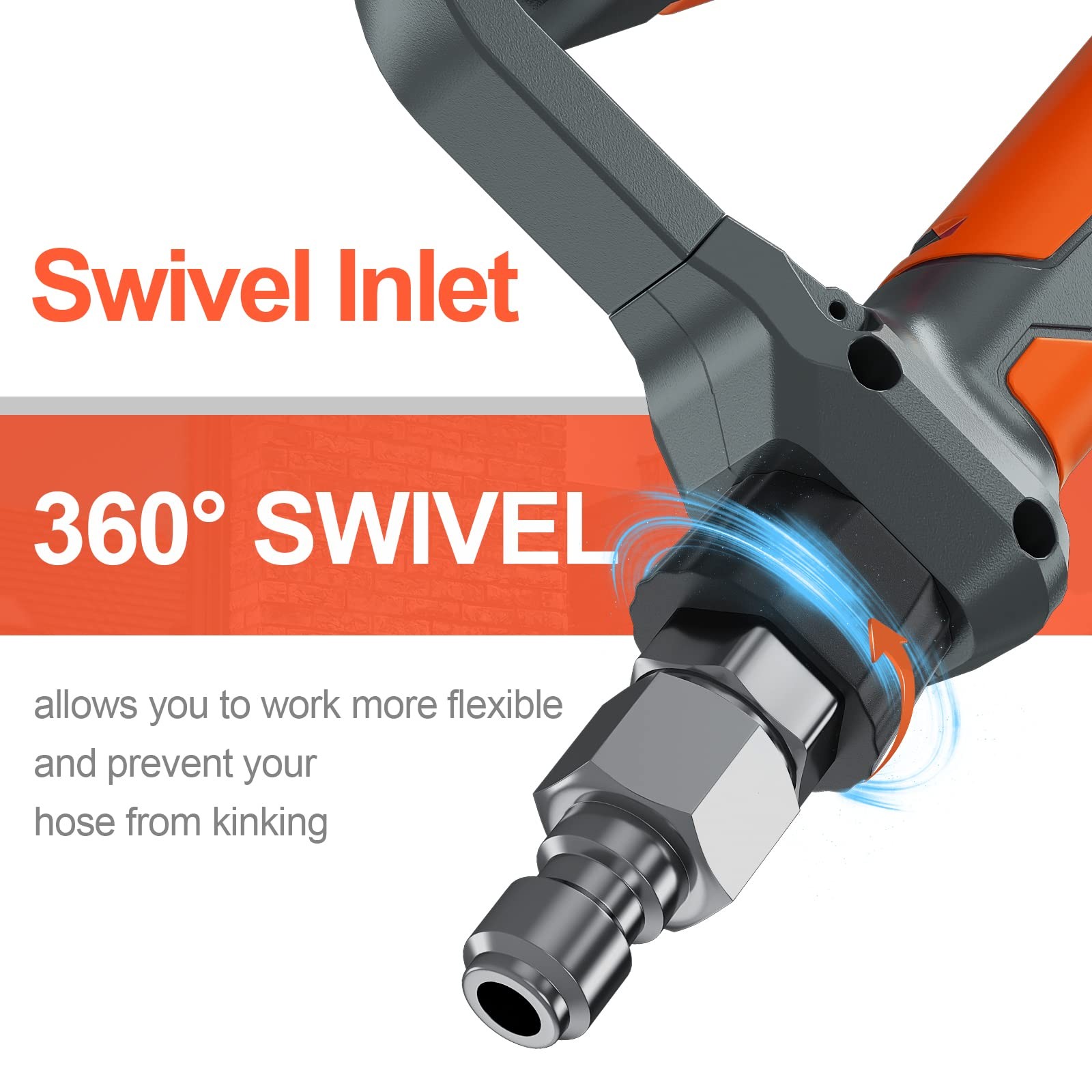 High Pressure Washer Gun With Swivel Ends Power Washer Gun With M22 14mm 15mm