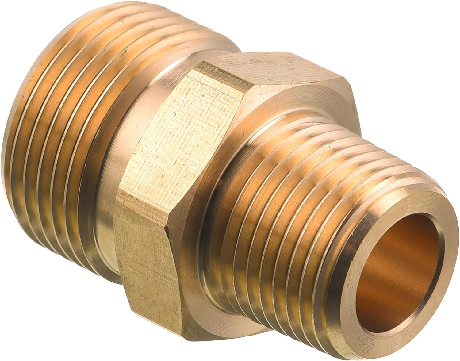 M22 Pressure Washer Fitting, 3/8 Inch NPT Male to M22 14mm Male adapter, 4500…