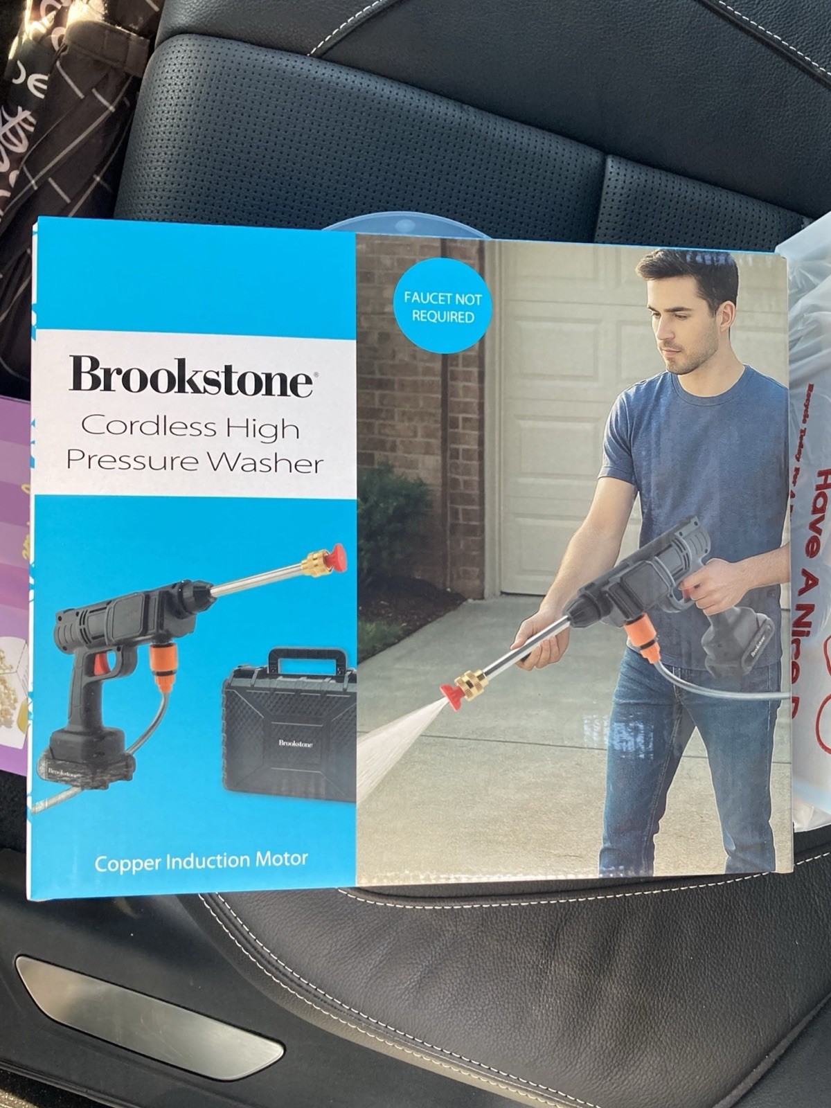 Brookstone Cordless High-Pressure Washer Portable Rechargeable – Brand New