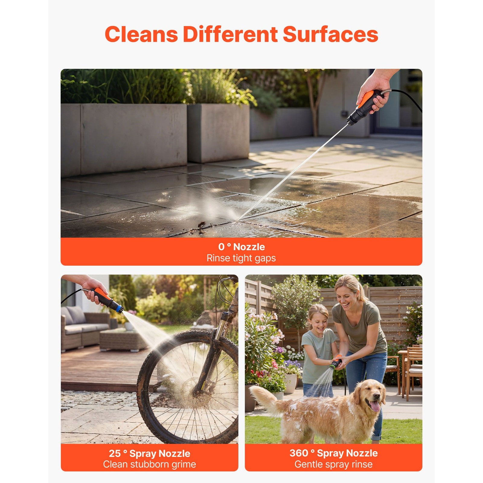 Compact Cordless Pressure Washer: 109 PSI, 2.64 Gal, 3 Nozzles, 30 Min Runtime