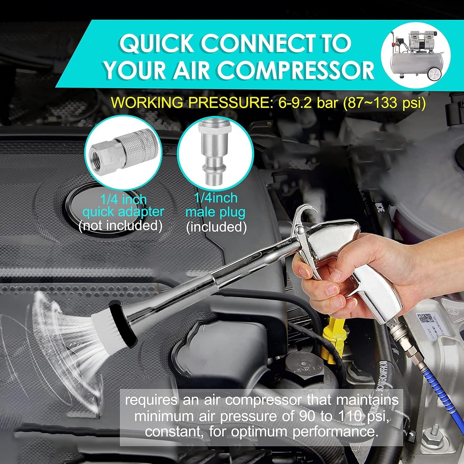 Car Cleaning Gun High Pressure Car Cleaning Tool Air Blow Gun Car Detailing Kit