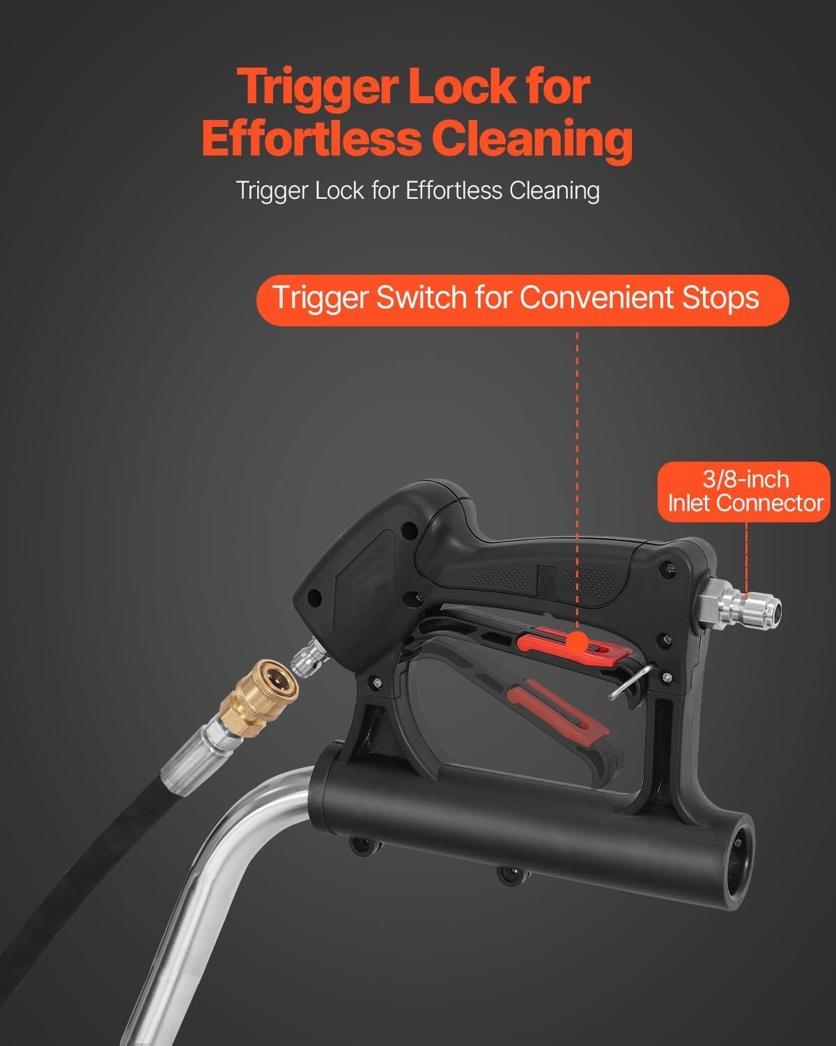 Professional 4000 PSI Stainless Steel Surface Cleaner with Dual Handle & Wheels