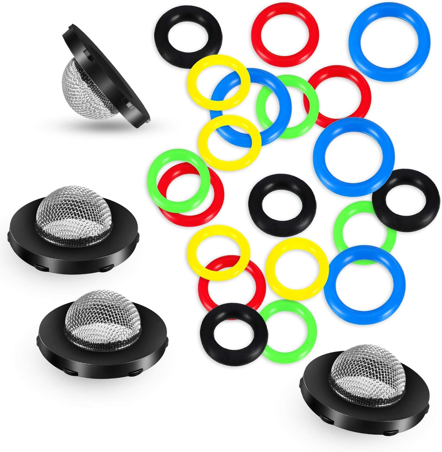 48 Pieces O-Ring Power Pressure Washer Kit 6 Sizes Sealing Stainless Steel Filte