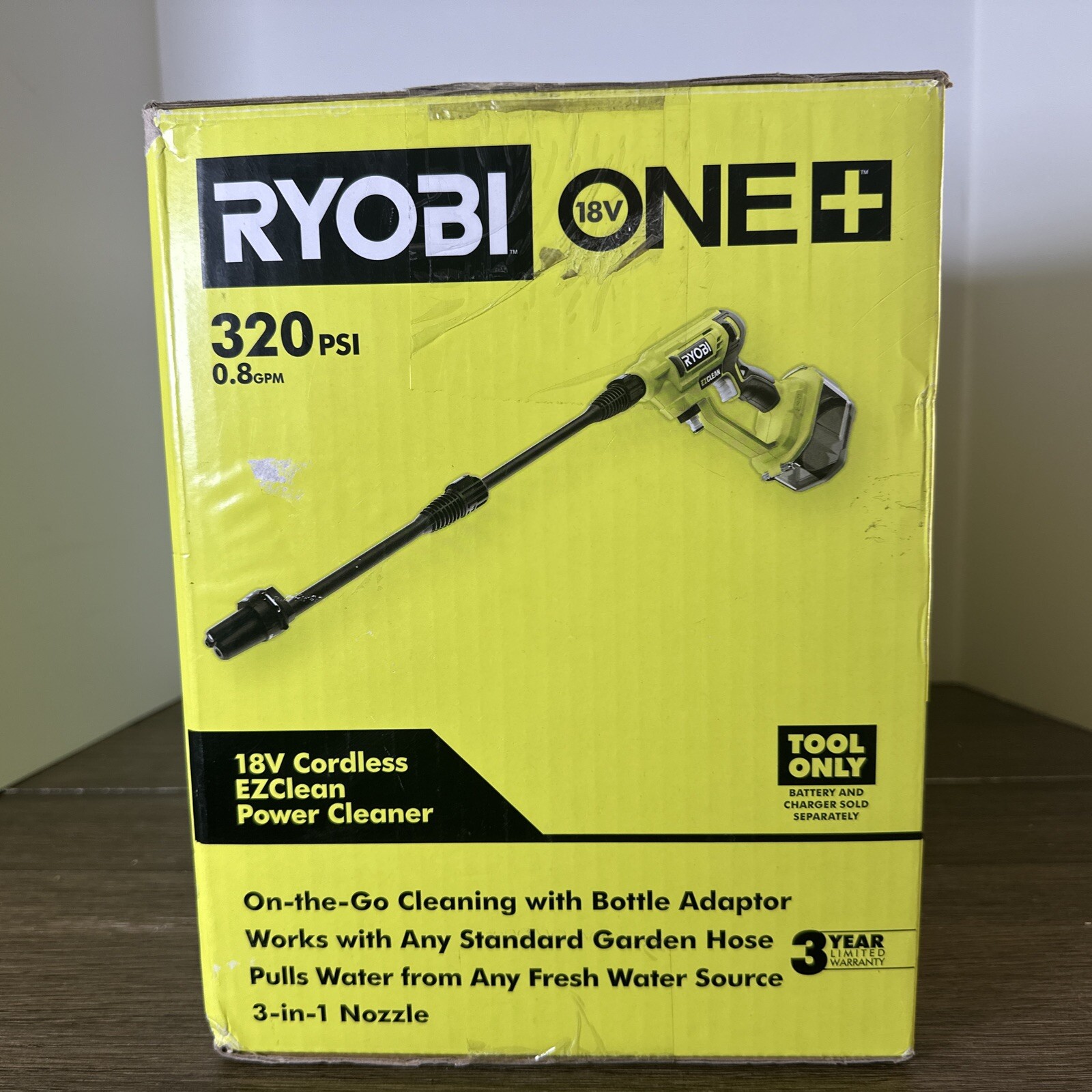 RYOBI Power Cleaner 18V Brushless 320 PSI 0.8 GPM Cordless Tool Only NIB