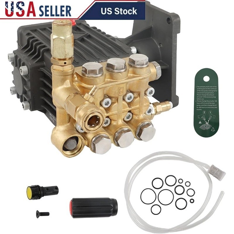 High Pressure Washer Pump 4400 PSI 4 GPM Removable Relief Valve Installation Kit