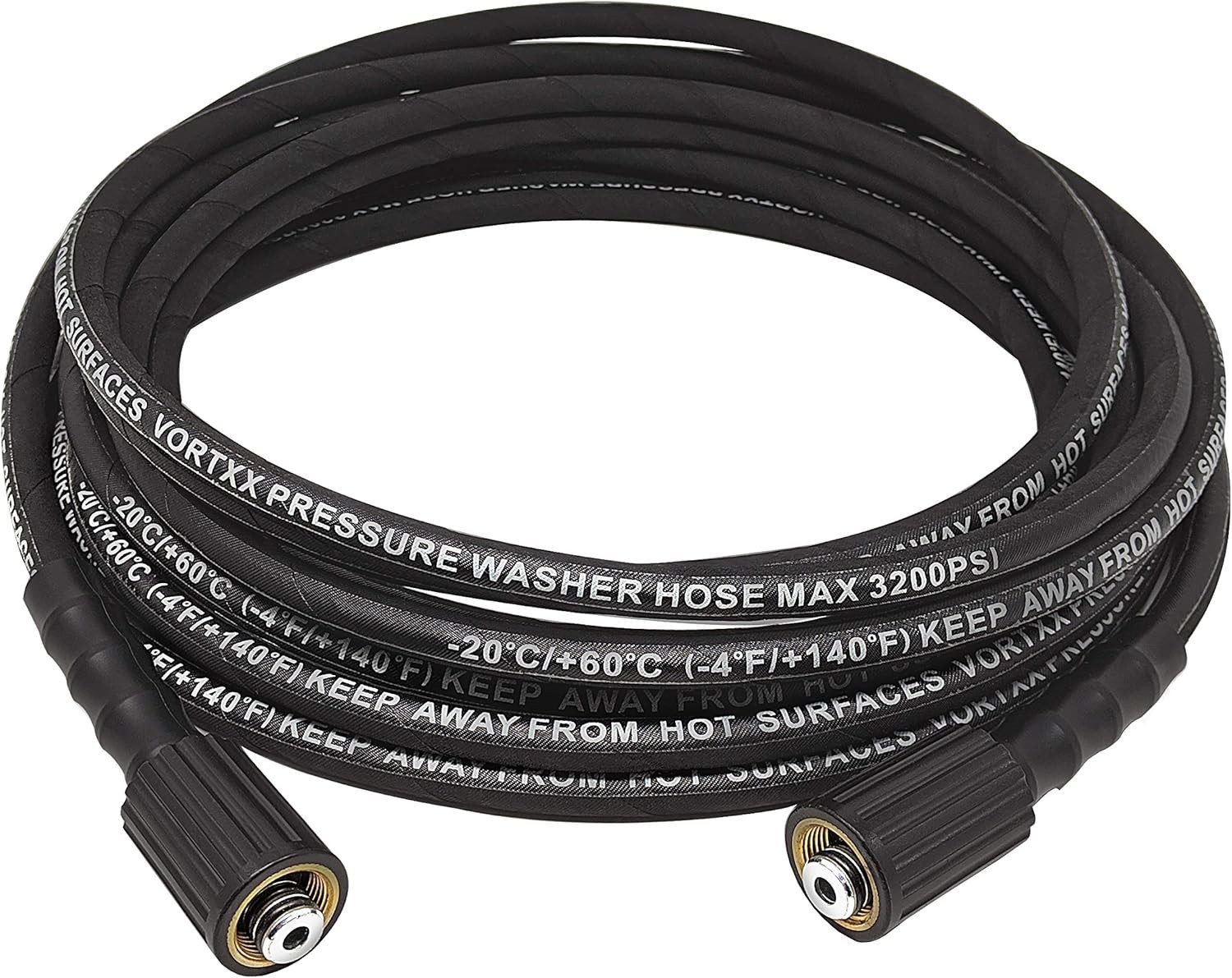 Steel Wire Braided 30FT Pressure Washer Hose, Kink Resistant
