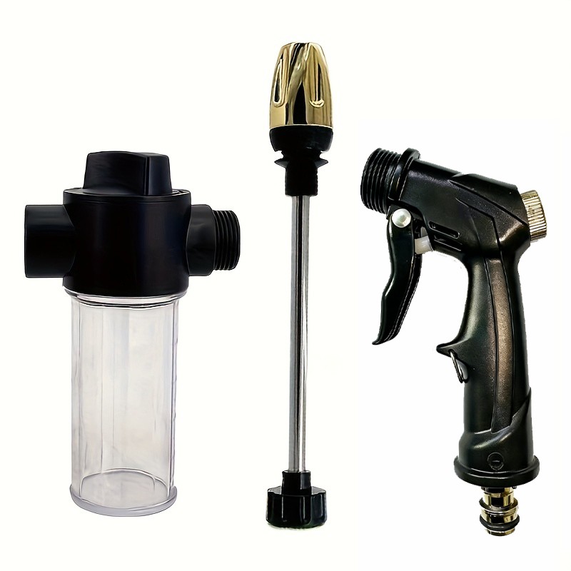 High Pressure Garden Water Gun Hose Nozzle Car Wash RV Foam Kettle Spray