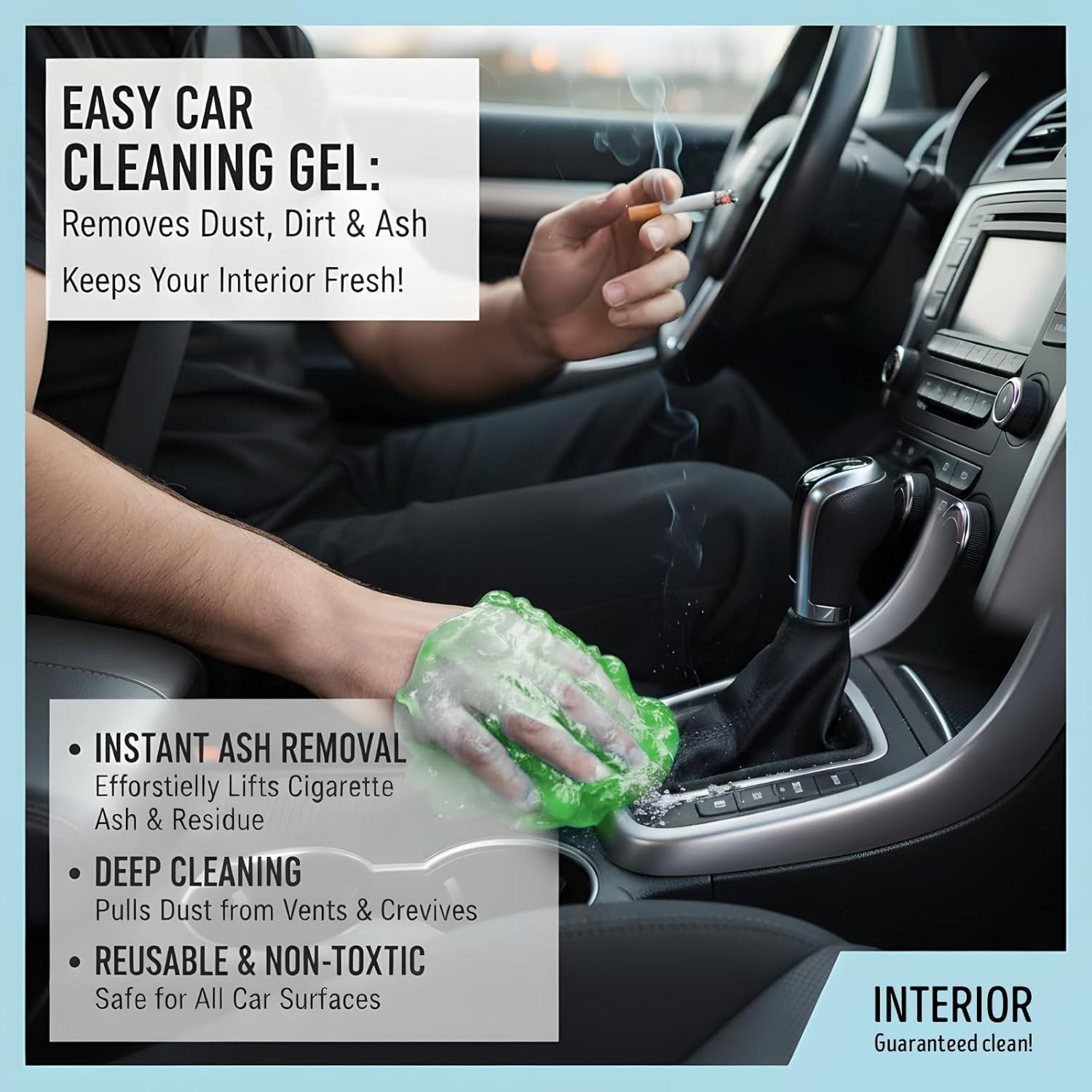 MysticHome for Car Cleaning Gel 160g,Reusable Putty 5.0 OZ, Green