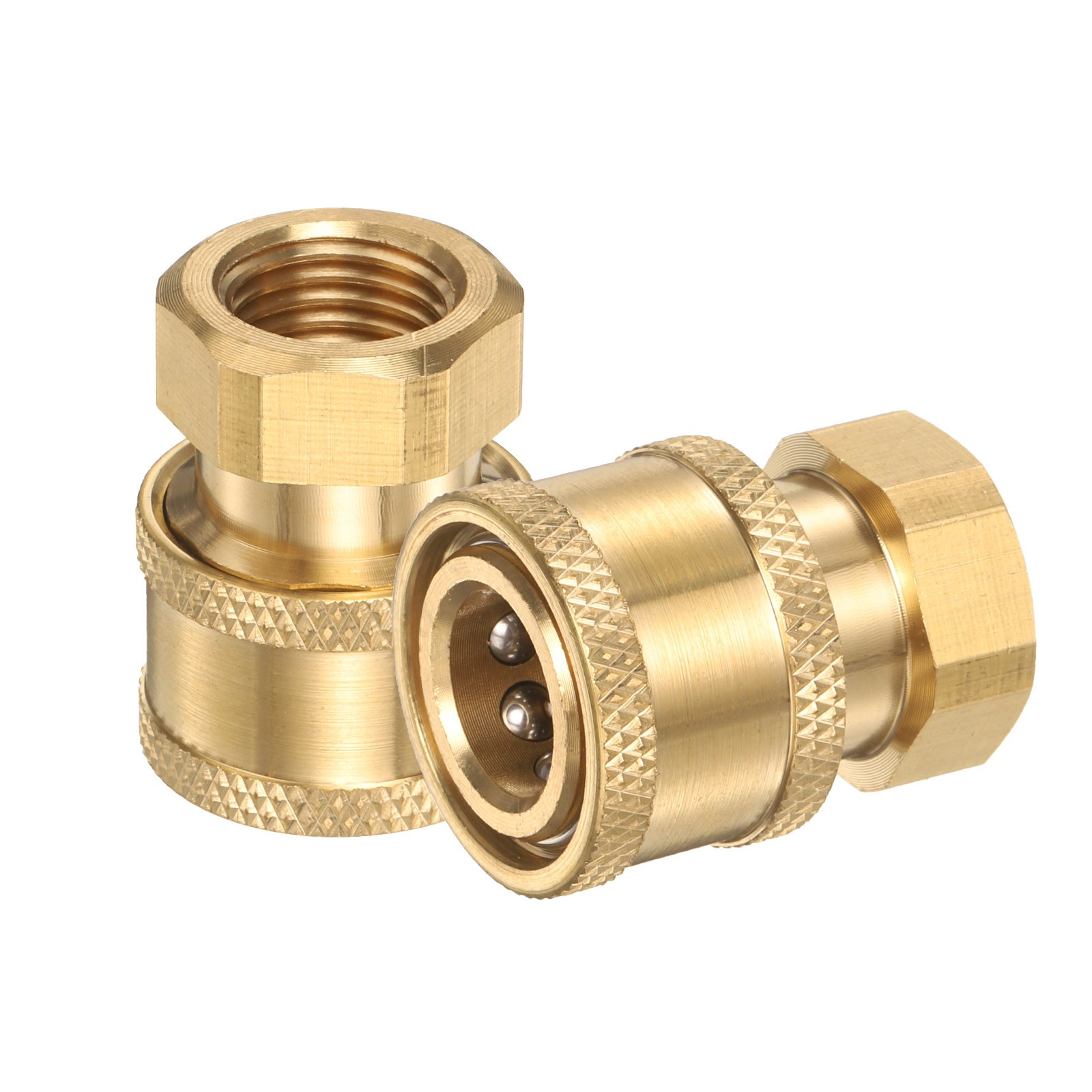 2Pcs Pressure Washer Adapter, 1/4″ Female Quick Plug to M14 Male Brass Concave