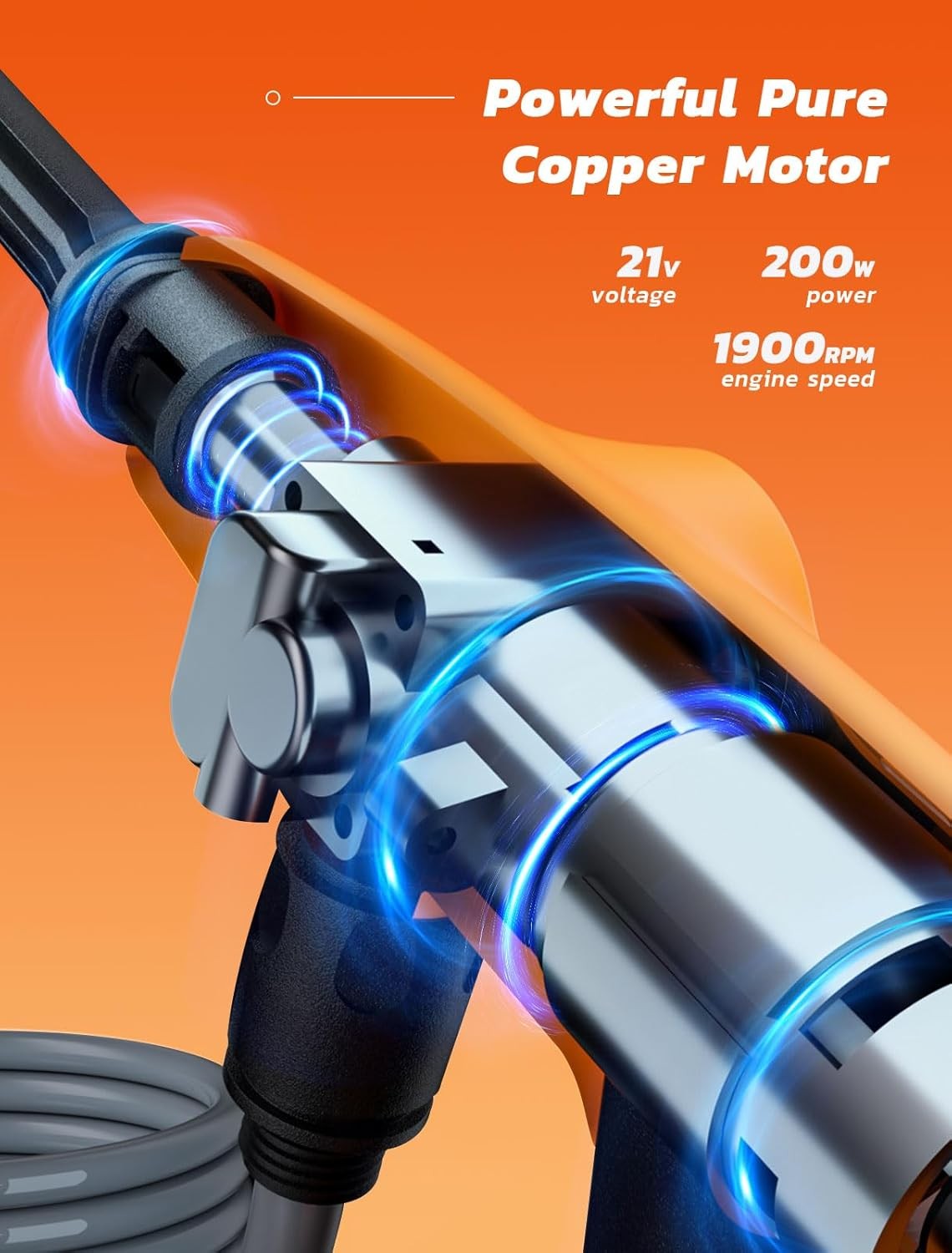 JCTC PORTABLE PRESSURE WASHER CORDLESS 1.85MPA PRESSURE WASHER – ORANGE