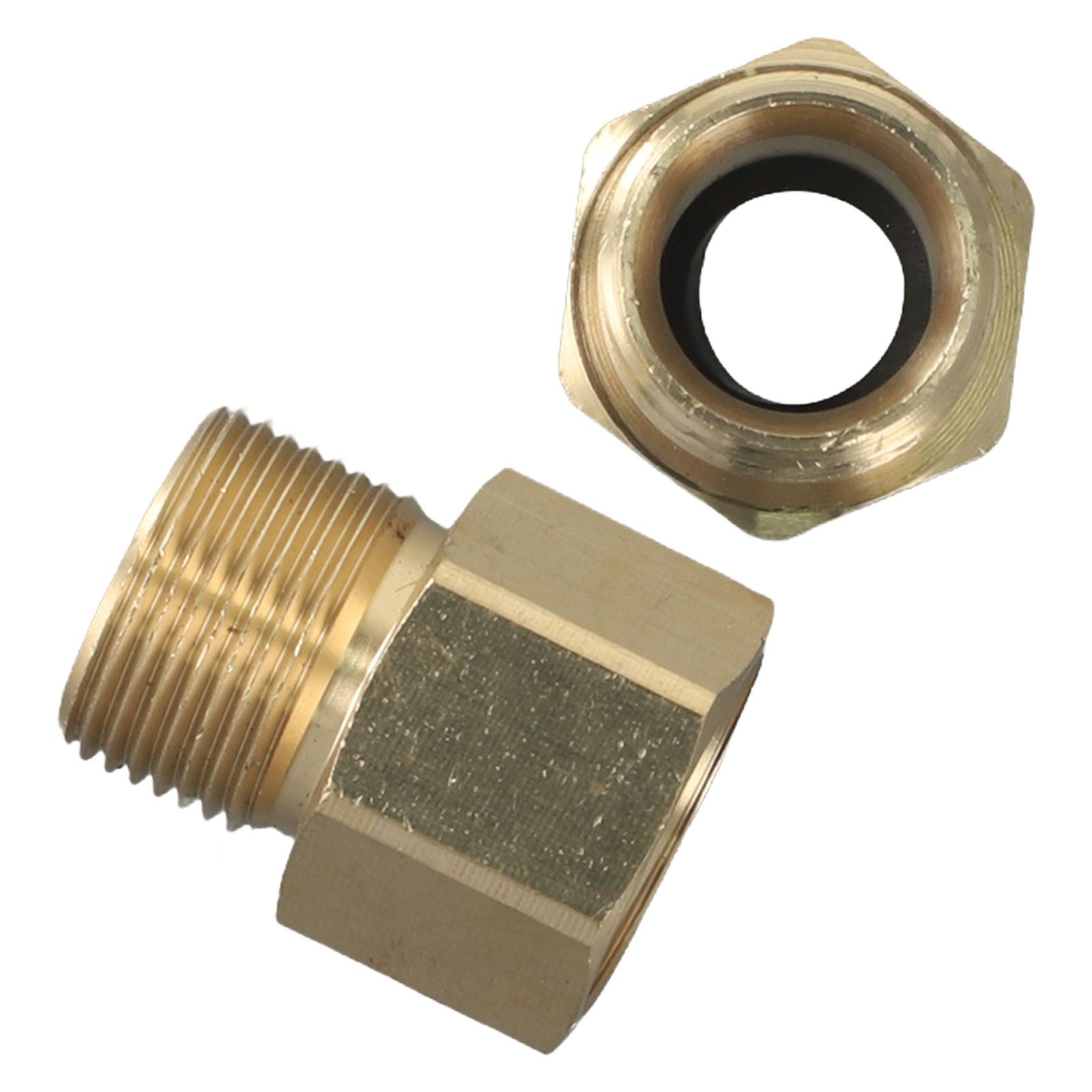 2*Coupler M22-15mm Male To M22 14mm Female Pressure Washer Hose Thread Connector