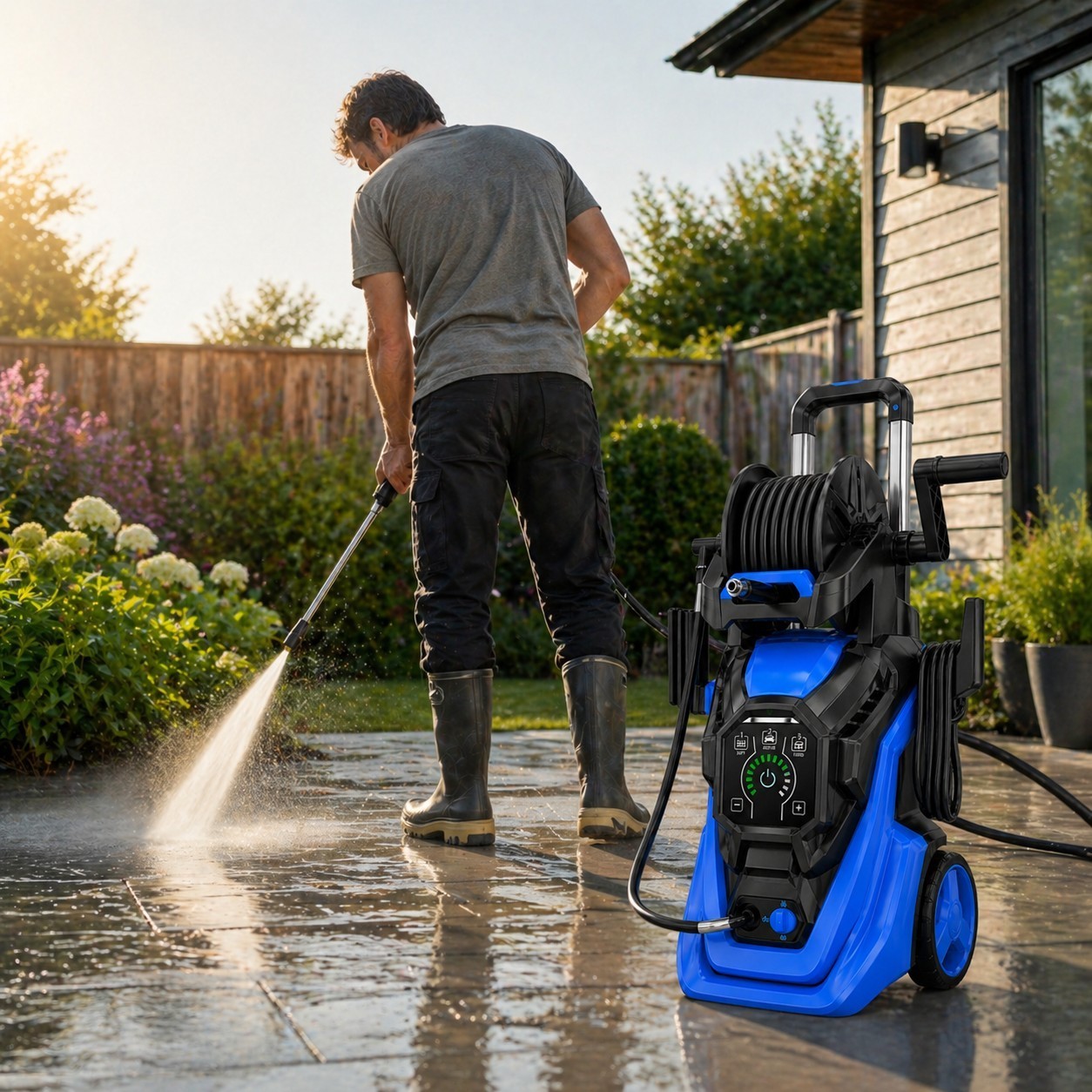 Pressure Washer 4500PSI 3.0GPM, 15-Level Touchscreen, 4 Nozzles, for Driveway