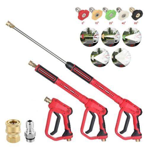High Pressure 4000PSI Car Power Washer Gun Spray Wand Lance Nozzle and Hose Kit
