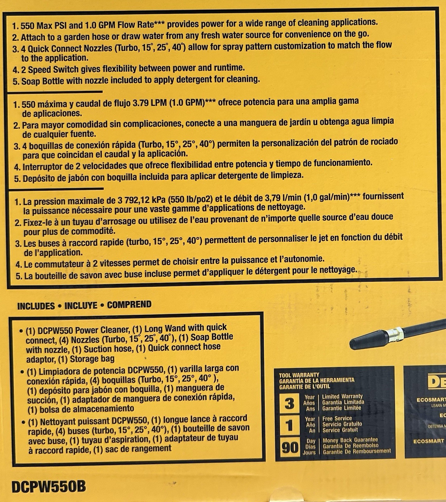 BRAND NEW DEWALT DCPW550B Power Cleaner Cordless Pressure Washer