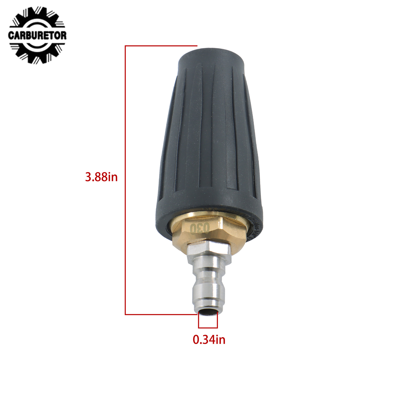 1/4 Inch 3600 PSI W/ 5 Spray Nozzles Rotating Turbine Nozzle Set Quick Connect