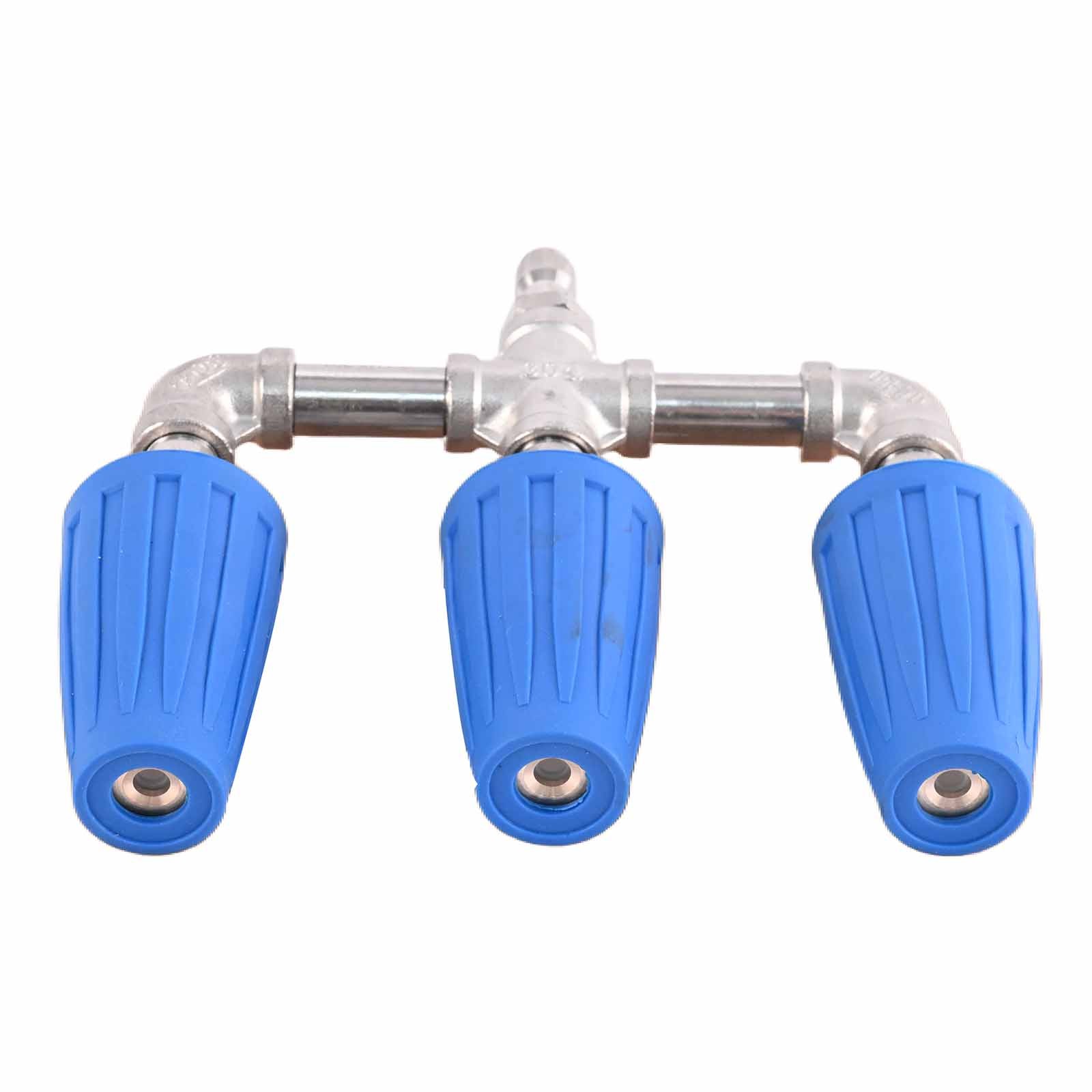 High Pressure Washer Nozzle 360° Rotating Triple Turbo 1/4″ 4000 PSI Auto Garden