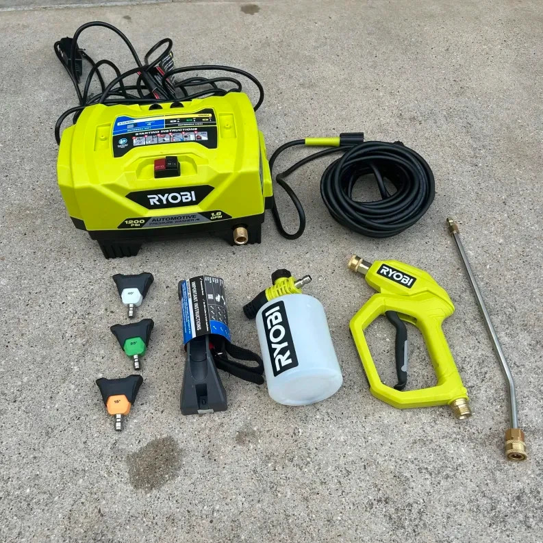 RYOBI 1200 PSI 1.8 GPM Cold Water Automotive Electric Pressure RY14AM12