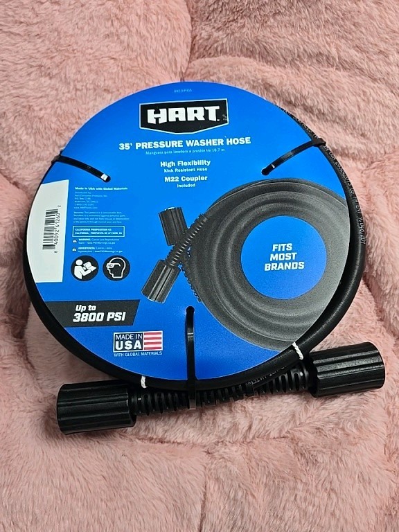 New hart 35 Pressure Washer Hose High Flexibility Up To 3800 Psi Pressure Washer