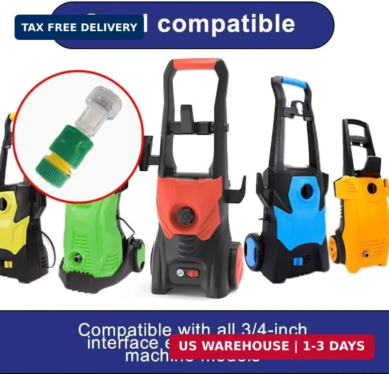 8 Pack 3/4 Inch Pressure Washer Garden Hose Adapter, Pressure Washer Accessories